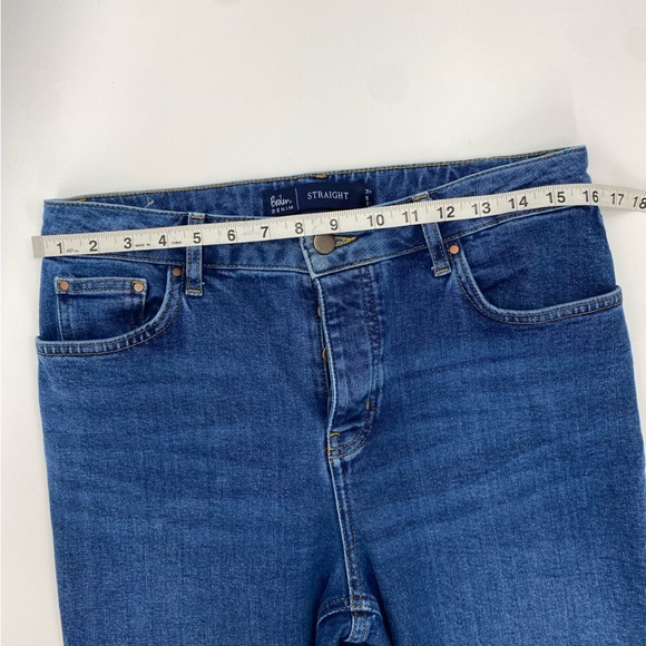 Boden Straight leg Button Fly Jeans Raw Hem size 8 - Picture 8 of 11